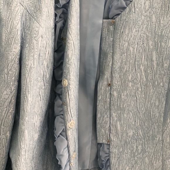 CARRISIMO mother of the bride blue jacket push button closer - Picture 5 of 16